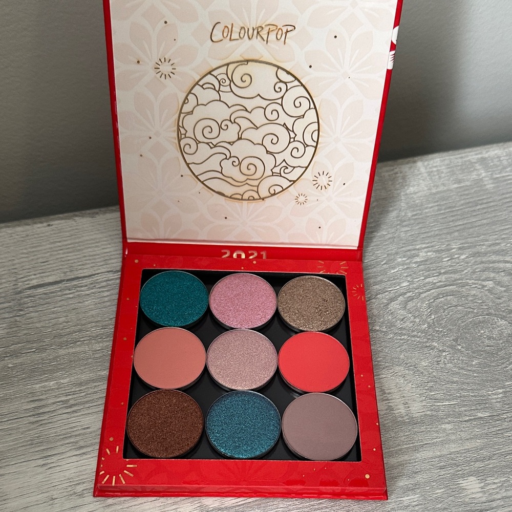 NWOT ColourPop Eyeshadow Palette - Teal, Pink, Coral Collection